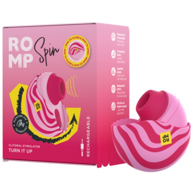 ROMP SPIN CLITORAL SUCTION ANTITUDE COM ABERTURA E FECHAMENTO ROTATIVOS