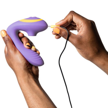 ROMP REVERB ESTIMULADOR DE PONTO G E DISPOSITIVO DE SUCyaO CLITORIAL REVERB ROXO