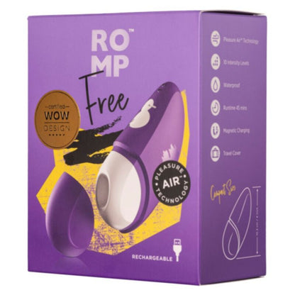 ROMP FREE ESTIMULADOR CLITORIAL GRaTIS COM TAMPA 10 NiVEIS RECARREGaVEL ROXO