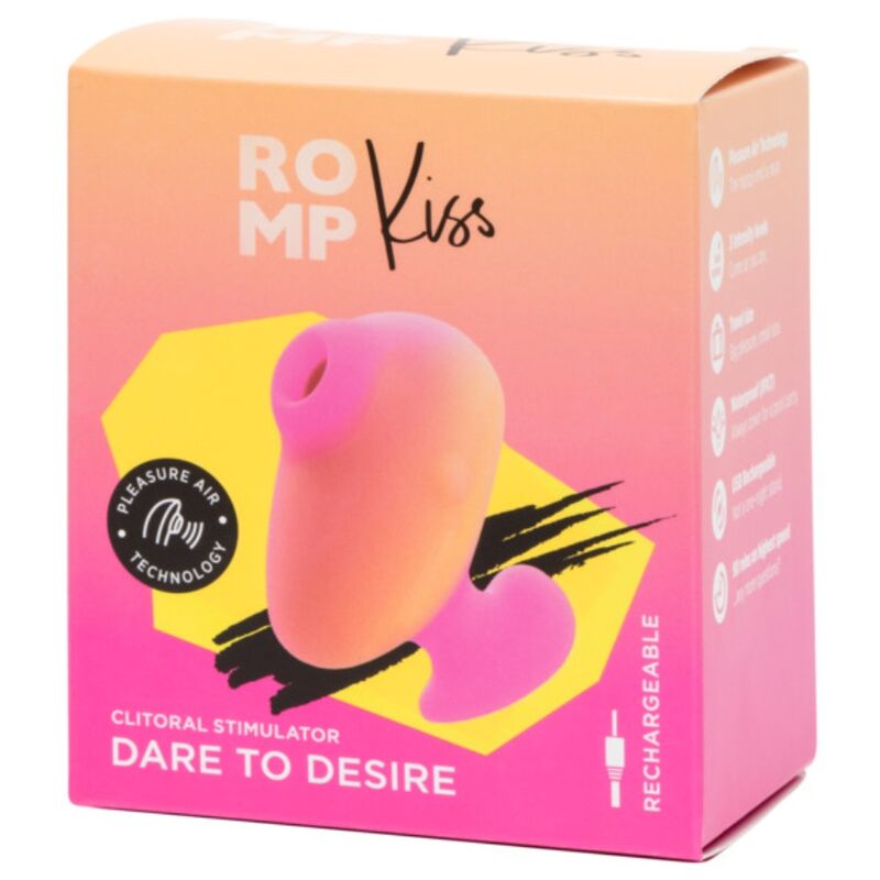 ROMP KISS VIBRADOR DE DEDO RECARREGaVEL COM SUCyaO CLIToRICA