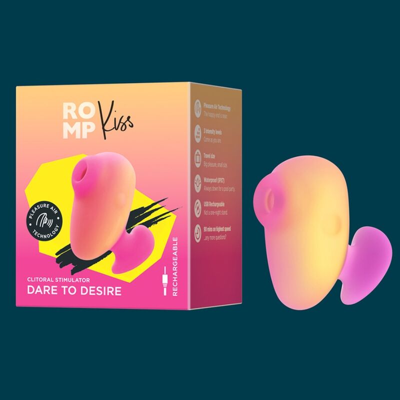 ROMP KISS VIBRADOR DE DEDO RECARREGaVEL COM SUCyaO CLIToRICA