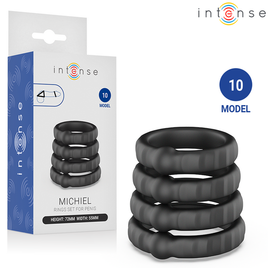 INTENSE MICHIEL CONJUNTO DE 4 ANeIS PENIANOS MODELO 10
