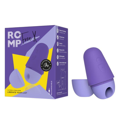 ROMP FREE X Estimulador Clitoriano com Tampa 10 Niveis Recarregavel Roxo