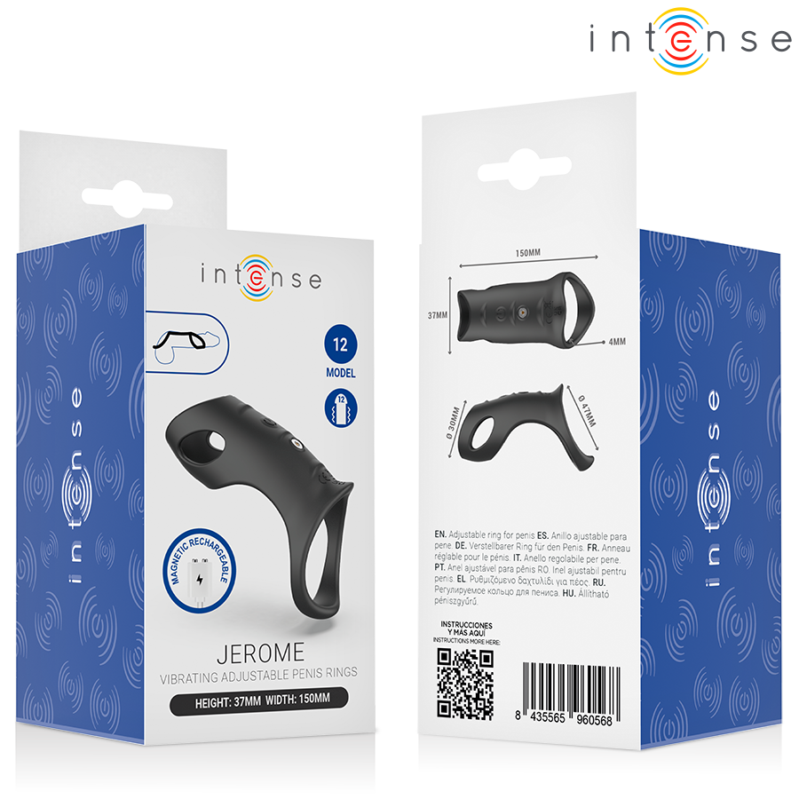 INTENSE JEROME ANEL PENIANO VIBRAToRIO AJUSTaVEL MODELO 12