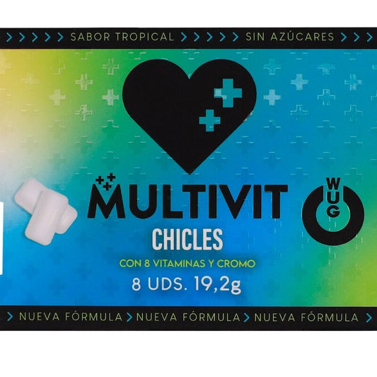 WUG MULTIVIT MULTIVITAMiNICO FUNCIONAL SABOR TROPICAL 8 UNIDADES EM CARTELA