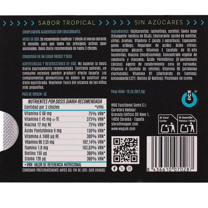 WUG MULTIVIT MULTIVITAMiNICO FUNCIONAL SABOR TROPICAL 8 UNIDADES EM CARTELA