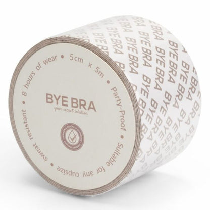 BYE BRA BODY TAPE DOUBLE SIDED CINTA DE DOBLE CARA BEIGE TALLA uNICA 5 x 500 CM
