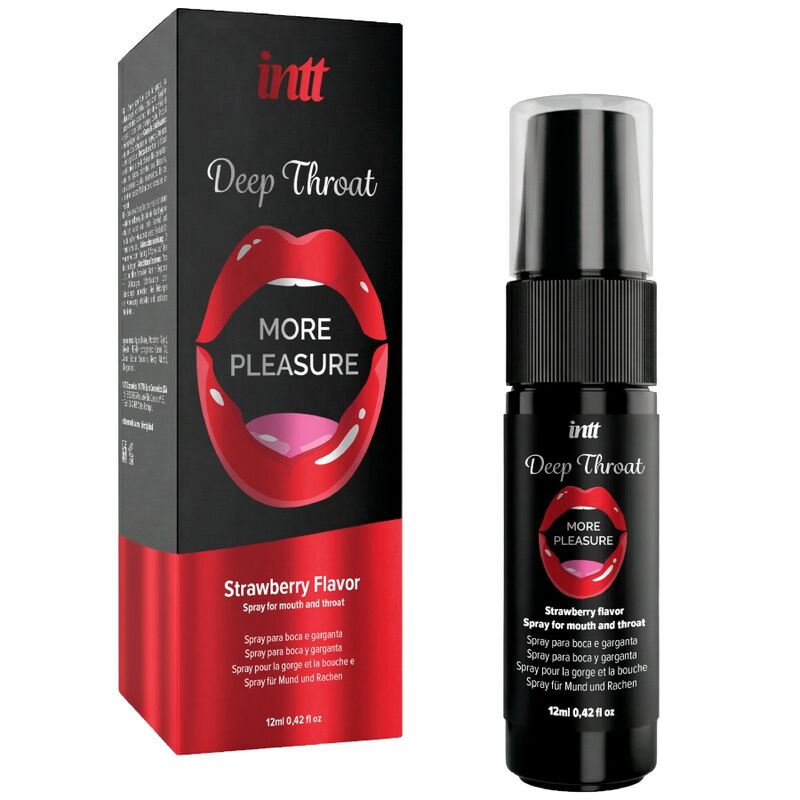 INTT SPRAY ORAL PARA GARGANTA PROFUNDA COM MAIS PRAZER SABOR MORANGO