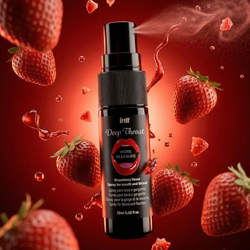 INTT SPRAY ORAL PARA GARGANTA PROFUNDA COM MAIS PRAZER SABOR MORANGO