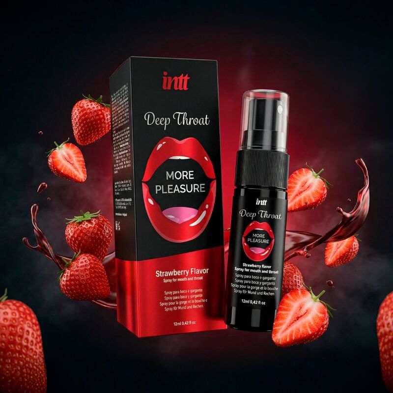 INTT SPRAY ORAL PARA GARGANTA PROFUNDA COM MAIS PRAZER SABOR MORANGO