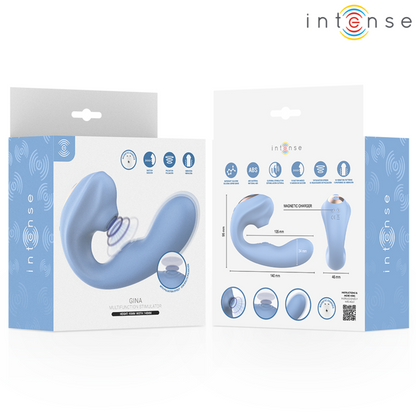 INTENSE GINA ESTIMULADOR CLITORIAL MULTIFUNCIONAL AZUL