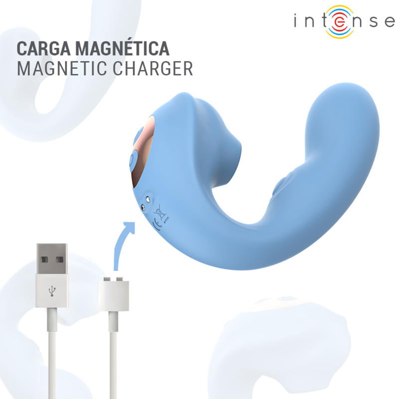 INTENSE GINA ESTIMULADOR CLITORIAL MULTIFUNCIONAL AZUL