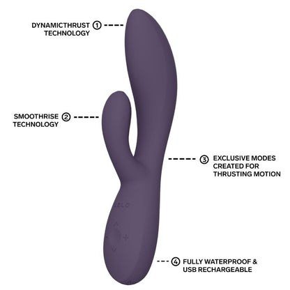 LELO INA THRUST RABBIT VIBRADOR DE EMPURRA ROXO