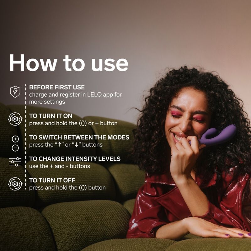 LELO INA THRUST RABBIT VIBRADOR DE EMPURRA ROXO