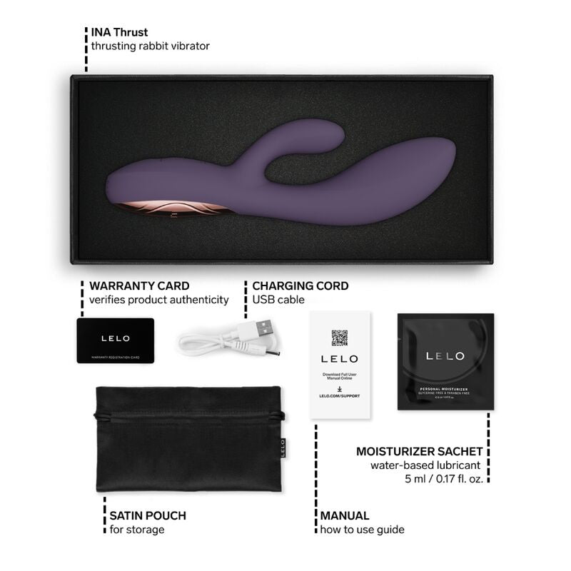 LELO INA THRUST RABBIT VIBRADOR DE EMPURRA ROXO