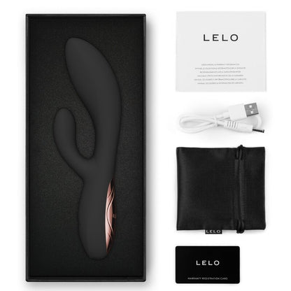 LELO INA THRUST RABBIT VIBRADOR DE EMPURRAyaO PRETO
