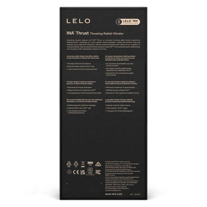 LELO INA THRUST RABBIT VIBRADOR DE EMPURRAyaO PRETO