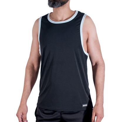 MACHO CMV004 CAMISETA GYM NEGRA S M
