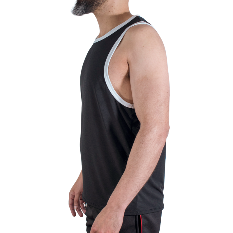 MACHO CMV004 CAMISETA GYM NEGRA S M