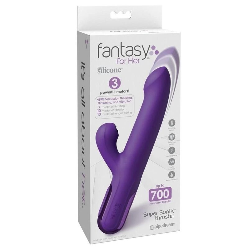 FANTASY FOR HER SUPER SONIX THRUSTER RABBIT VIBRATOR ROXO