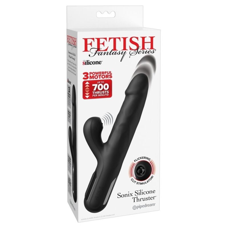 FETISH FANTASY SERIES VIBRADOR COELHO DE SILICONE SONIX PRETO