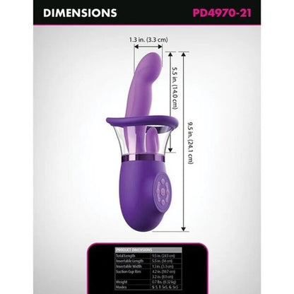 FANTASY FOR HER VIBRADOR RABBIT PRO PLUS ULTIMATE PLEASURE ROXO 203 CM