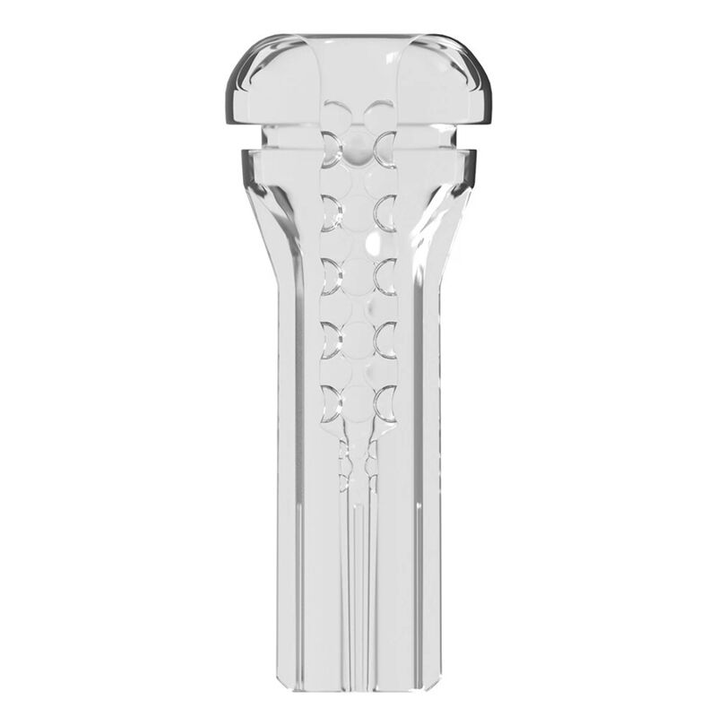 PDX ELITE VIEWTUBE PLUS STROKER TRANSPARENTE COM ADEReNCIA FaCIL E VERSaTIL 21 CM