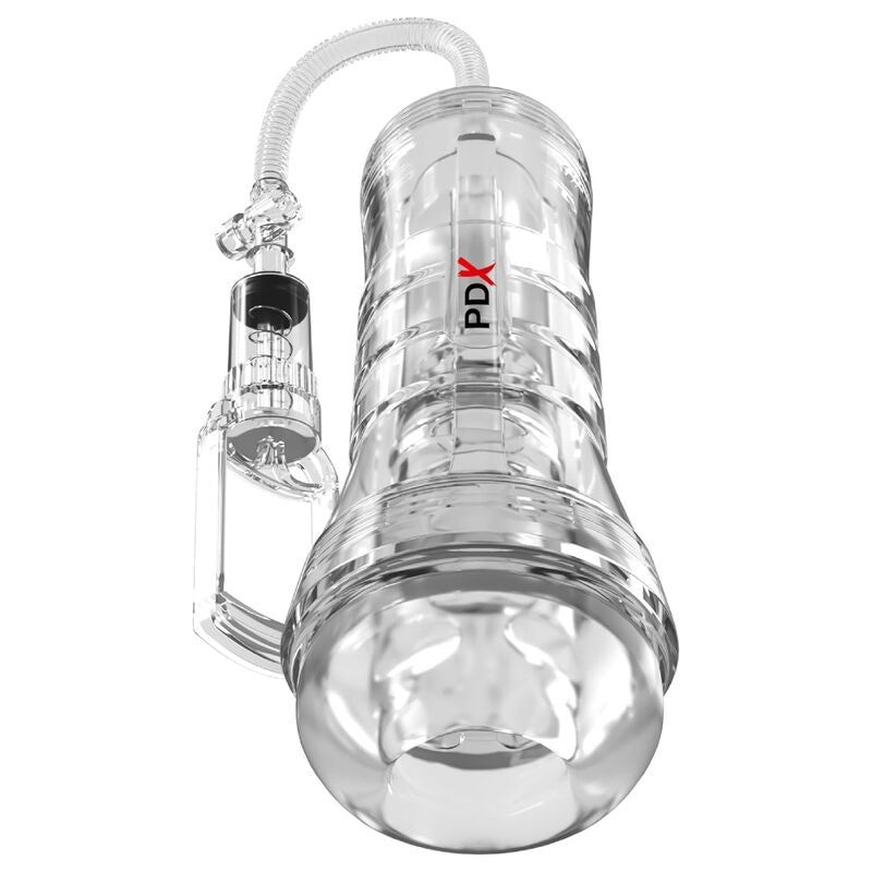 PDX ELITE VIEWTUBE VAC XXL TRANSPARENTE STROKER COM BOMBA DE SUCyaO 273 CM