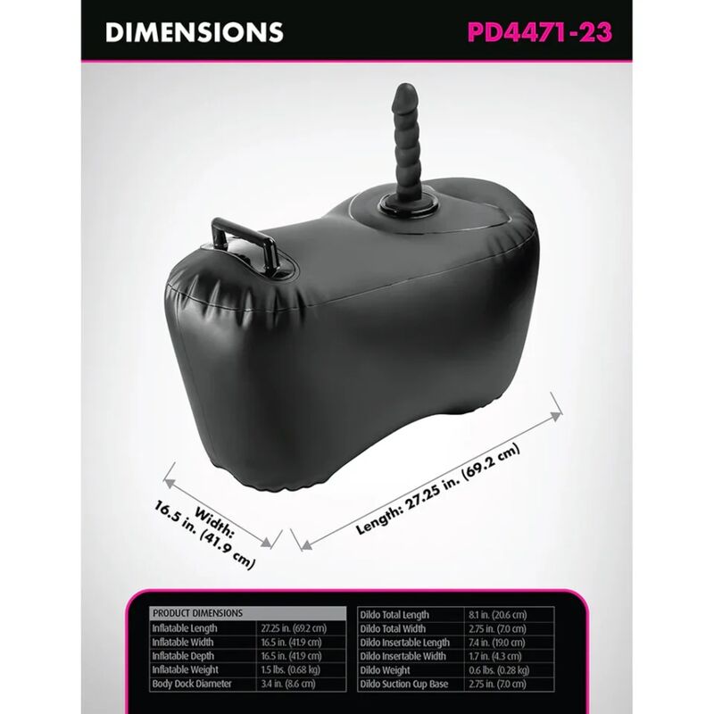 FETISH FANTASY SERIES SOFa INFLaVEL BODY DOCK COM DILDO 692 CM PRETO