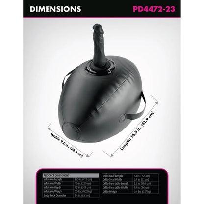 FETISH FANTASY SERIES BODY DOCK BOLA DE AMOR INFLaVEL COM DILDO PRETA 419 CM
