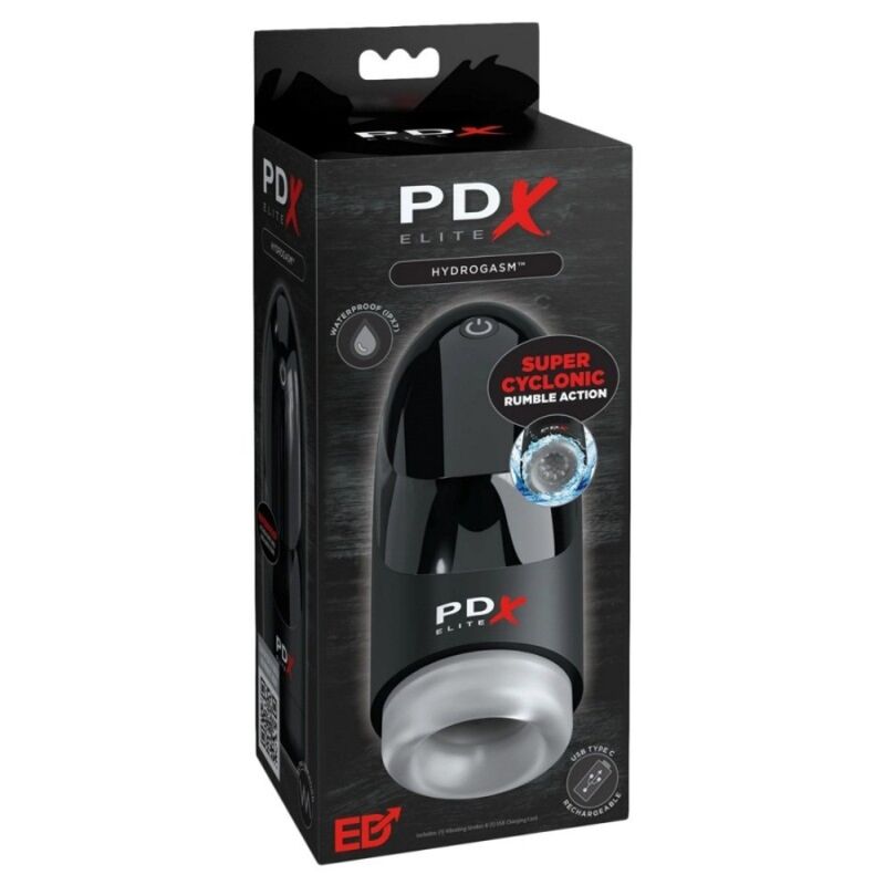 PDX ELITE MASTURBADOR VIBRAToRIO CICLONICO HIDROGASM 20 CM