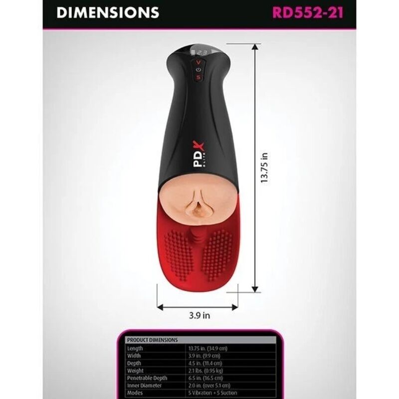 PDX ELITE FUCK O MATIC PRO XL MASTURBADOR AUTOMaTICO 42 CM