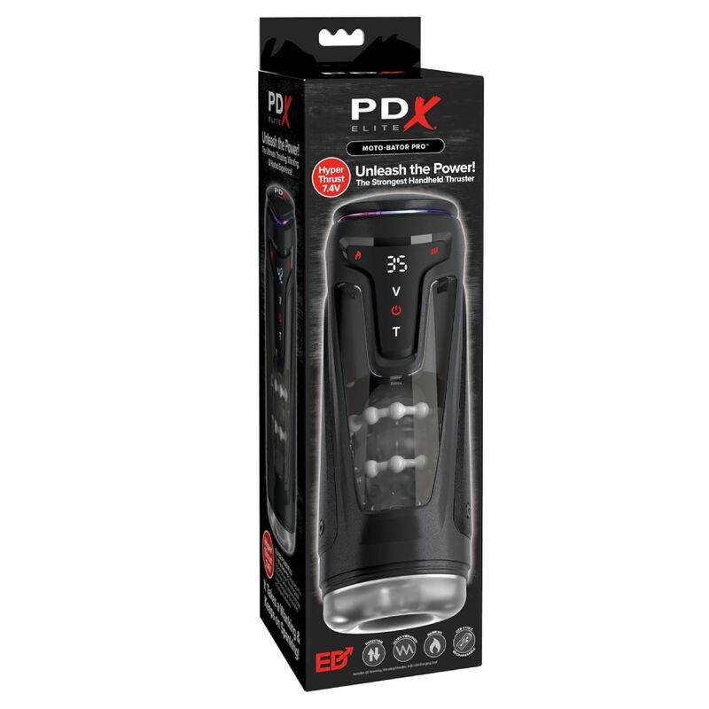 PDX ELITE MOTO BATOR PRO MASTURBADOR AUTOMaTICO COM VIBRAyaO E AQUECIMENTO 265 CM