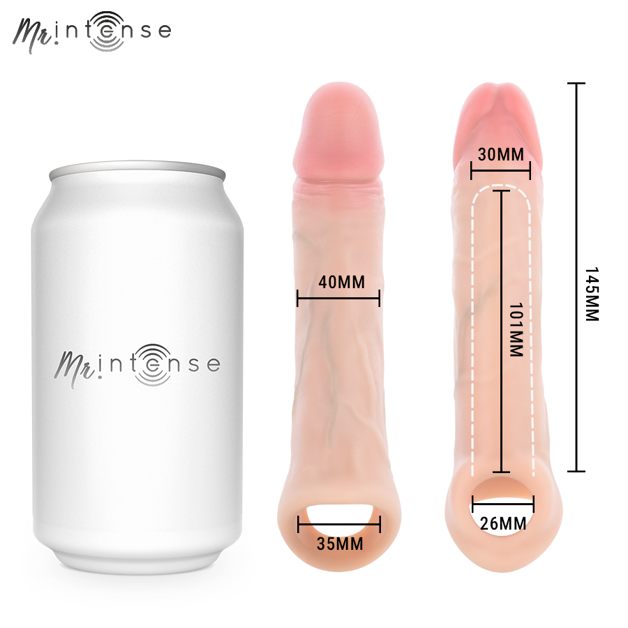 MR INTENSE ARNOLD CAPA VIBRAToRIA ULTRA REALISTA PARA PeNIS M 145 CM y 4 CM