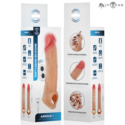MR INTENSE ARNOLD CAPA VIBRAToRIA ULTRA REALISTA PARA PeNIS M 145 CM y 4 CM