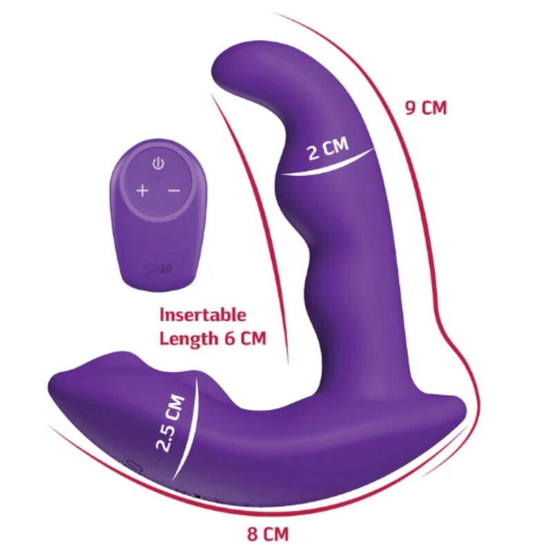 SHEEO ESTIMULADOR ANAL VIBRAToRIO ROTATIVO COM CONTROLE REMOTO ROXO