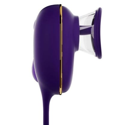 SHEEO APARELHO DE SUCyaO CLITORIANA COM EFEITO DE LAMBIDA E ESTIMULADOR ANAL ROXO