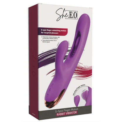SHEEO VIBRADOR RABBIT PARA PONTO G COM MOVIMENTO DIGITAL ROXO
