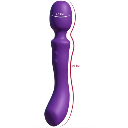 SHEEO VARINHA MASSAGEADORA VIBRAToRIA DE DUAS PONTAS ROXA