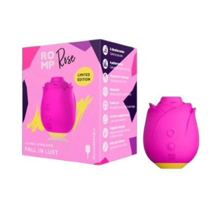 ROMP ROSE 20 APARELHO DE SUCyaO CLITORIAL EM FORMATO DE ROSA