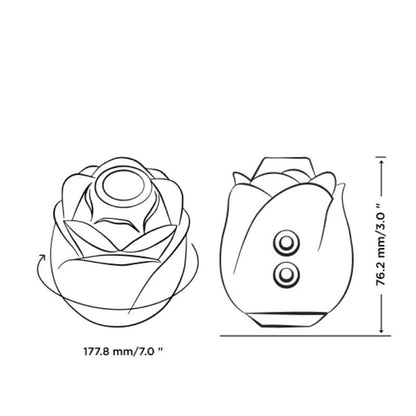 ROMP ROSE 20 APARELHO DE SUCyaO CLITORIAL EM FORMATO DE ROSA