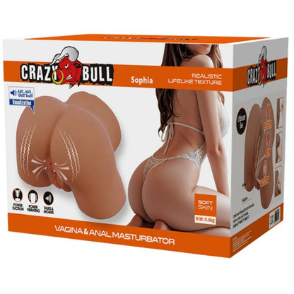 CRAZY BULL SOPHIA VIBRADOR DE BULL FEMININO REALISTA E SUCyaO COM SOM 55 KG