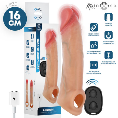 MR INTENSE ARNOLD L CAPA PENIANA VIBRAToRIA ULTRA REALISTA COM CONTROLE REMOTO 16 CM y 45 CM
