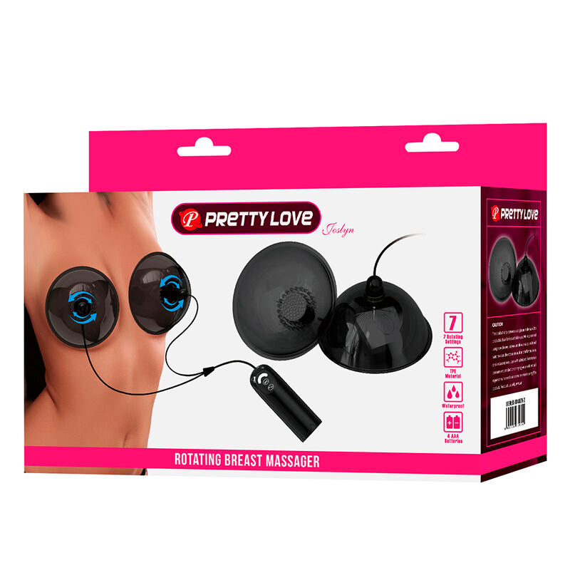 PRETTY LOVE ESTIMULADOR DE SUCyaO DE MAMILO ROTATIVO PRETO