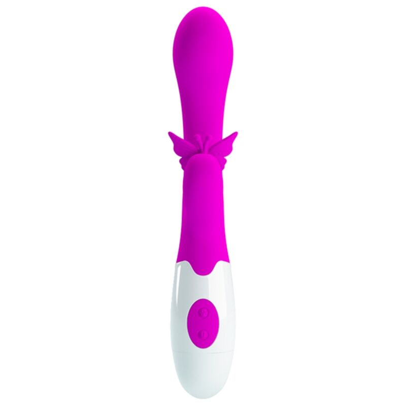 PRETTY LOVE BUTTERFLY KISS VIBRADOR COELHO COM 30 FUNyoES ROXO