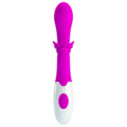 PRETTY LOVE BUTTERFLY KISS VIBRADOR COELHO COM 30 FUNyoES ROXO