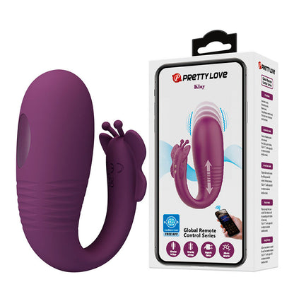 PRETTY LOVE VIBRADOR DE OVO COM ACIONAMENTO POR APLICATIVO KLAY ROXO