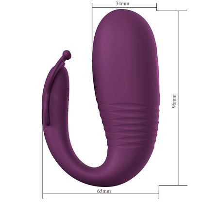 PRETTY LOVE VIBRADOR DE OVO COM ACIONAMENTO POR APLICATIVO KLAY ROXO