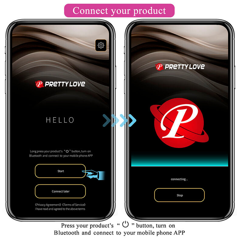 PRETTY LOVE VIBRADOR DE OVO COM ACIONAMENTO POR APLICATIVO KLAY ROXO