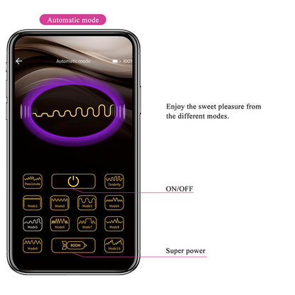 PRETTY LOVE VIBRADOR DE OVO COM ACIONAMENTO POR APLICATIVO KLAY ROXO